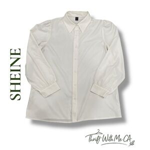 SHEIN Classic White Collared Shirt